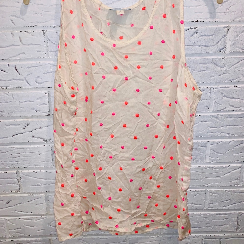 Pink and orange Neon Polka dot Tank